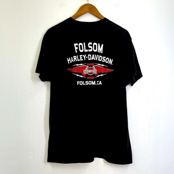Harley Davidson - Bald Eagle Speed Power Folsom CA Short Sleeve T Shirt Size LG - Picture 10 of 12